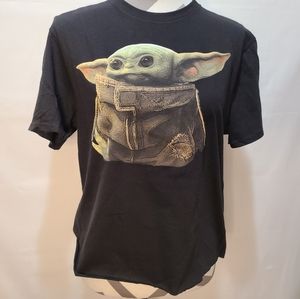 Star Wars Black Baby Yoda Graphic Tee (M)